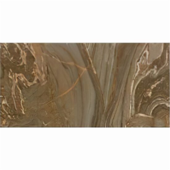 Faianta rectificata Portobello Brown 4955, tip marmura, 30x60 cm, maro