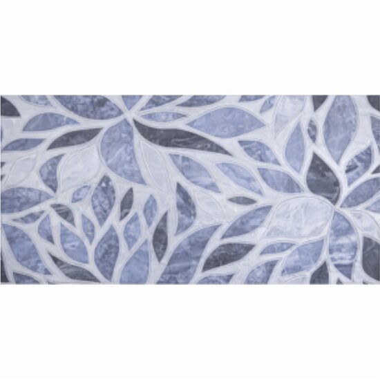 Piesa decorativa Flora Light Blue 3276, tip marmura, 30x60 cm, albastru deschis