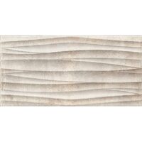 Faianta Kalina Olas Beige, model valuri 3d, 25x50 cm, bej, finisaj mat