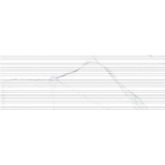 Faianta rectificata tip marmura, Livorno Lines Gris 30x90 cm, finisaj lucios