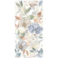 Gresie Quarry Flora 6416, model flori, 60x120 cm, alb, finisaj lucios