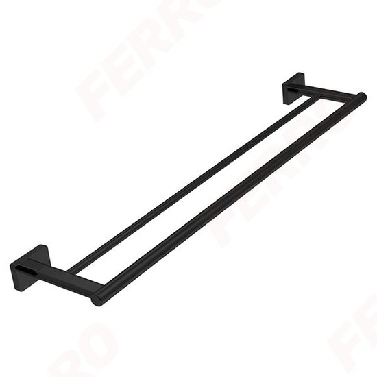 Portprosop bara dublu 600x122x35mm Greta, negru mat AGR10BL