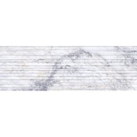 Faianta Gioia Lines White 4993, model marmura, 24.4x74.4 cm, alb