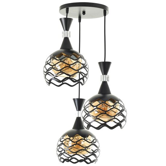 Candelabru HARAM, NEGRU, 3XE27, 2483/3 BK
