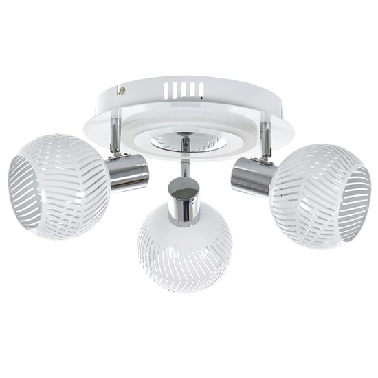 Candelabru CINTO, ALB, ELBULGARIA, 4000K, LED 12W-3XE14, 2459/3 WH/CR