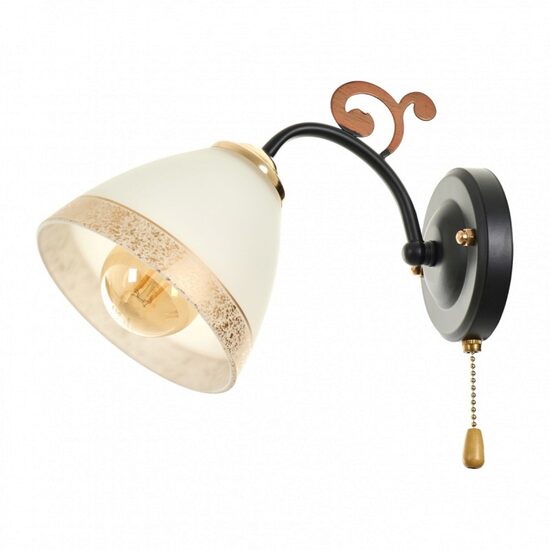 Aplica de perete SAIDER, NEGRU, 1XE27, EL 2378/1W BK/FG