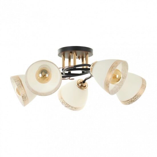 Lustra  Saider, negru, 5XE27, el 2378/5w bk/fg