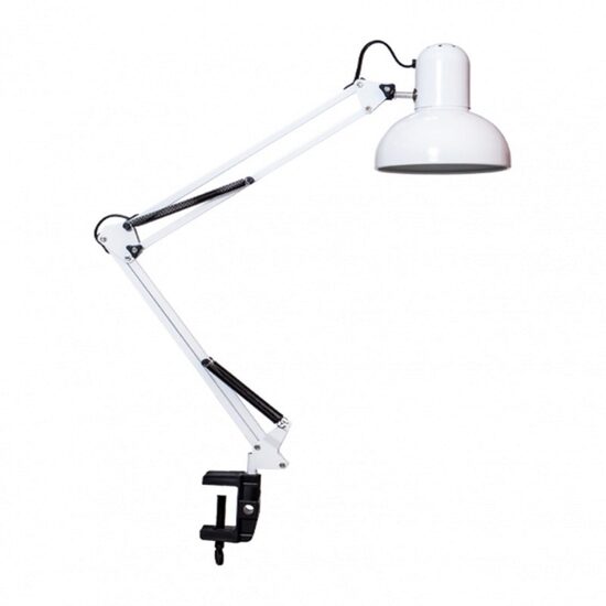 Lampa de birou SCHOOL CLIP, ALB,1XE27, EL 566 WH