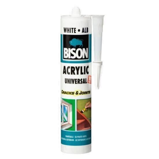 Etanseizant acrilic flexibil-extensibil Bison White 300 ml, Alb, 1591230