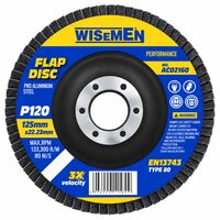 Disc abraziv frontal pentru slefuire, 125 x 22 mm, granulatie P120