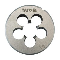 Filieră circulară pentru filet exterior metric YATO YT-2969, M12 × 1,75 mm, oțel rapid HSS M2, Ø38 × 14 mm, DIN 223