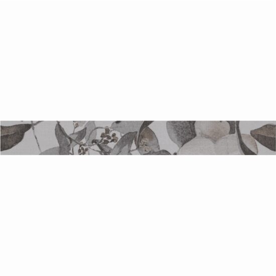 Piesa decorativa Flowers Light Grey 2624, tip decor, 6x40 cm, gri