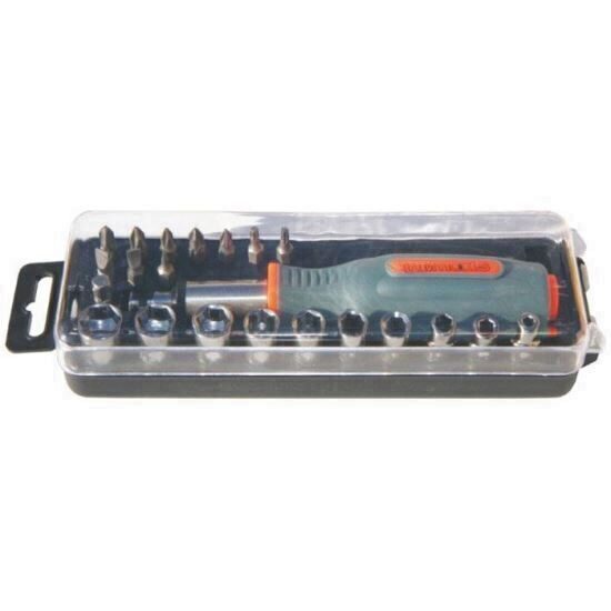 Set surubelnita cu crichet, 21 bituri diverse, Lumytools LT65050
