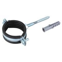 Colier cu cauciuc + prezon si diblu ptr. fixare teava EVERPRO