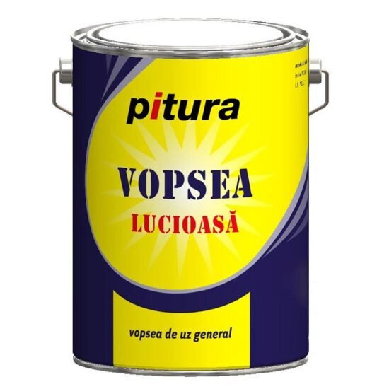 Vopsea alchidica interior / exterior PITURA pentru lemn/metal/zidarie GRI METAL 4 L