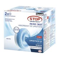 Set 2 tablete absorbante de umiditate Ceresit Stop Umidității Aero 360°, fără parfum, 2 × 450 g 2259563