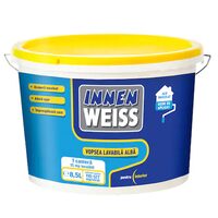 Vopsea lavabilă pentru interior Innenweiss, alb, finisaj mat, 8,5 L