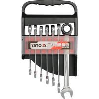 Set 7 chei combinate cu clichet 10-19 mm YATO YT-0208