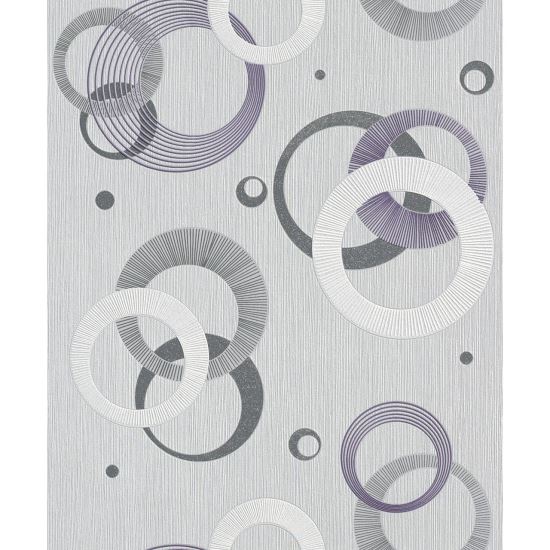 Tapet modern cu cercuri 456523 Elegantza 2020, gri, 10.05 x 0.53 m