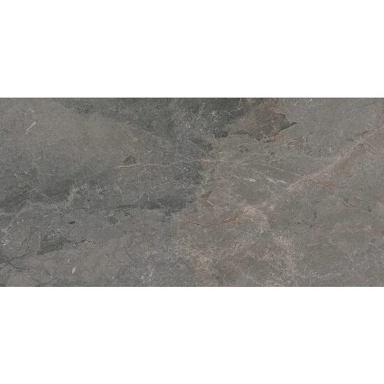 Gresie portelanata rectificata Toscana Gris, tip marmura, 75x150 cm, culoare gri inchis, finisaj mat