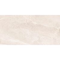 Gresie portelanata rectificata Tempo Cotton, tip marmura, 75x150 cm, culoare crem, finisaj mat
