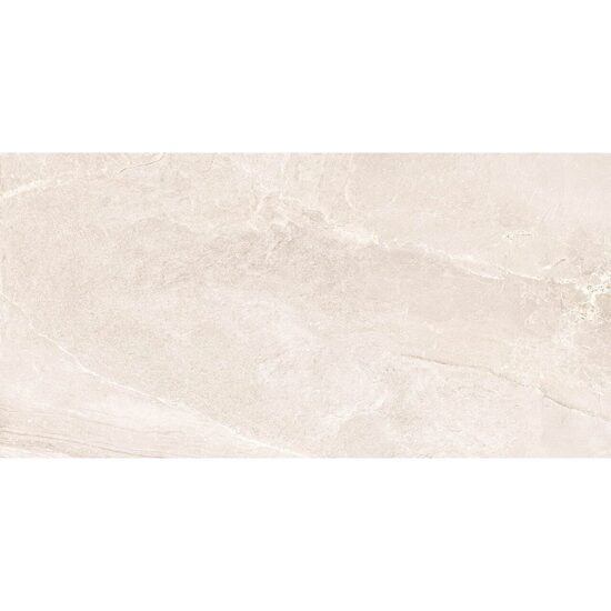 Gresie portelanata rectificata Tempo Cotton, tip marmura, 75x150 cm, culoare crem, finisaj mat