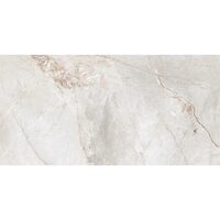 Gresie portelanata rectificata Toscana Perla, tip marmura, 75x150 cm, culoare gri, finisaj mat