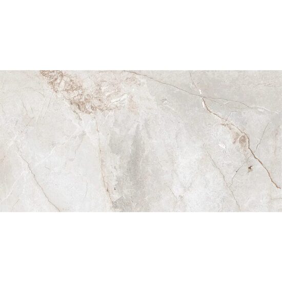 Gresie portelanata rectificata Toscana Perla, tip marmura, 75x150 cm, culoare gri, finisaj mat