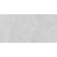 Gresie portelanata rectificata Aura canvas, tip marmura, 75x150 cm, culoare gri, finisaj mat