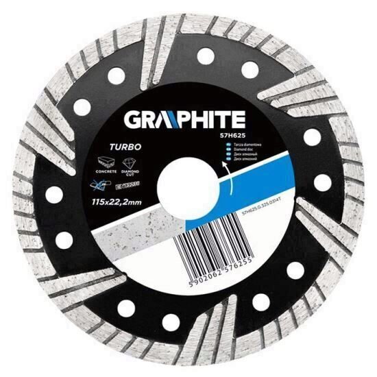 Disc diamantat pentru zidarie 22,2mm TURBO GRAPHITE
