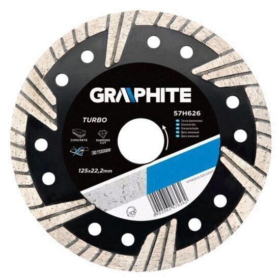 Disc diamantat pentru zidarie 22,2mm TURBO GRAPHITE