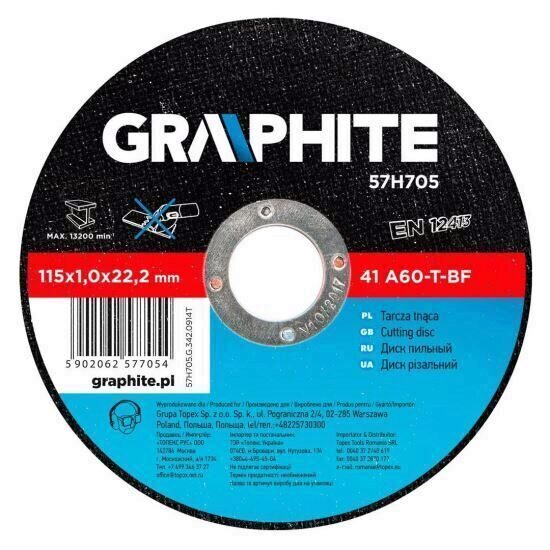 Disc taiere metal GRAPHITE