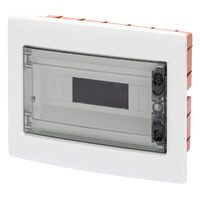 Tablou electric de distribuție Gewiss 40 CDI GW40608, montaj încastrat, 18 module, ușă fumurie, alb, IP40