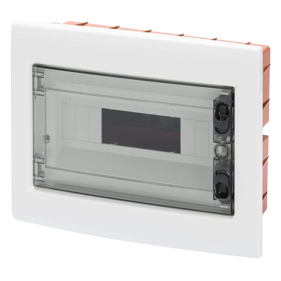 Tablou electric de distribuție Gewiss 40 CDI GW40608, montaj încastrat, 18 module, ușă fumurie, alb, IP40