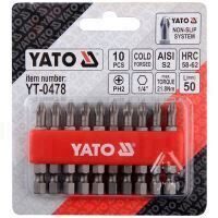 Trusa biti 10 buc 1/4" Ph2x50 mm Yato Yt-0478