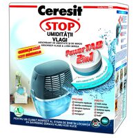 Dezumidificator de cameră Ceresit Stop Umidității Aero 360°, alb, cu tabletă absorbantă neutră de 450 g, cod 2628127