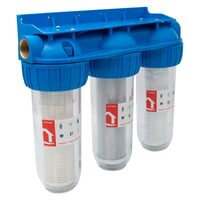 Filtru apa triplu Ermetiq (Everline) EWF-3F11/10, cu carbune/bumbac/sita 3x1"x10"