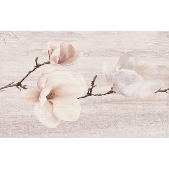 Piesa decorativa Pastel Magnolia Light Beige 5844, model floral, 25x40 cm, bej