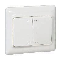 Intrerupator dublu 10A alb Kaptika Legrand 782102