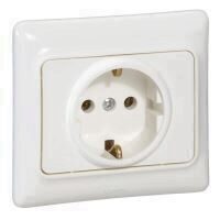 Priza simpla Schuko 2P+E 16A alb Kaptika Legrand 782111