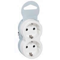 Adaptor priza 2 iesiri frontale HELIUM Legrand 050655