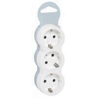 Adaptor priza 3 iesiri frontale HELIUM Legrand 050656