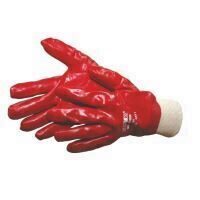 Manusi PVC pe suport bumbac, rosii LUMYTOOLS LT74050