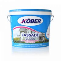 Vopsea lavabilă pentru exterior Kober Fassade, alb, finisaj mat, 8,5 L