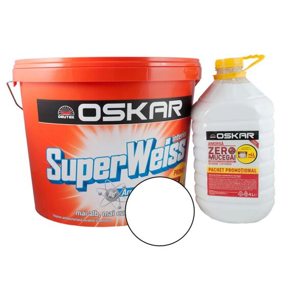 Superweiss superlavabil Anti-Mucegai, interior, alb 15L + amorsa 4L
