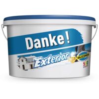 Vopsea lavabilă de exterior Danke, alb, 8,5 L