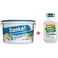Vopsea lavabilă de exterior Danke, alb, 15 L + amorsa 4 L