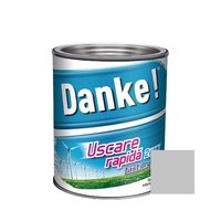 Vopsea alchidica cu uscare rapida pentru lemn / metal DANKE interior / exterior GRI LUMINOS 2.5 L