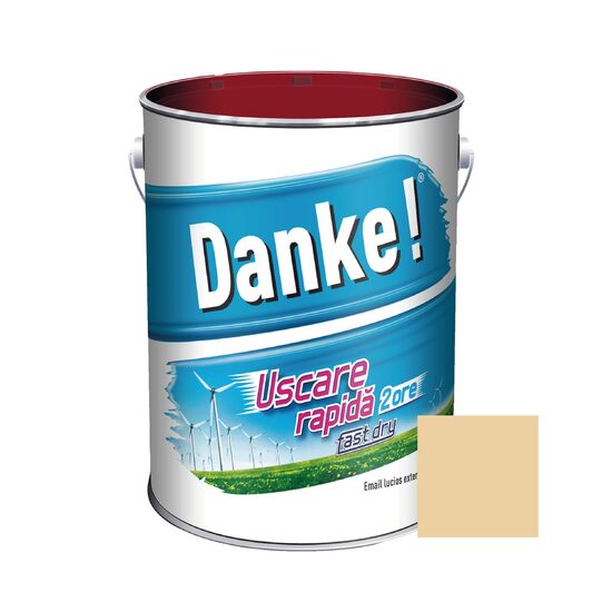 Vopsea alchidica cu uscare rapida pentru lemn / metal DANKE interior / exterior BEJ 4 L