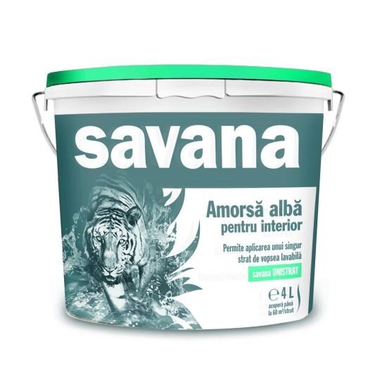 Amorsa alba Savana pentru interior 4 L